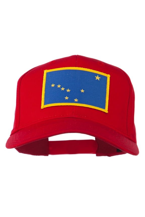 Alaska State High Profile Patch Cap - Red OSFM