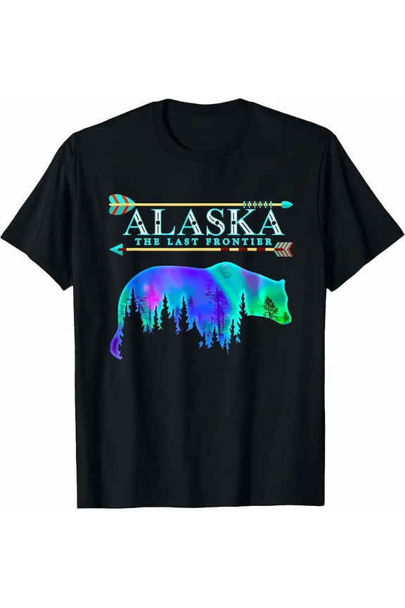 Alaska State Pride Alaska Northern Lights Alaskan Bear T-Shirt