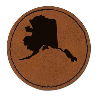 Alaska State Silhouette Multi-Color Embroidered Iron-On Patch Applique