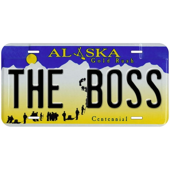 Alaska The Boss Novelty Car Auto License Plate