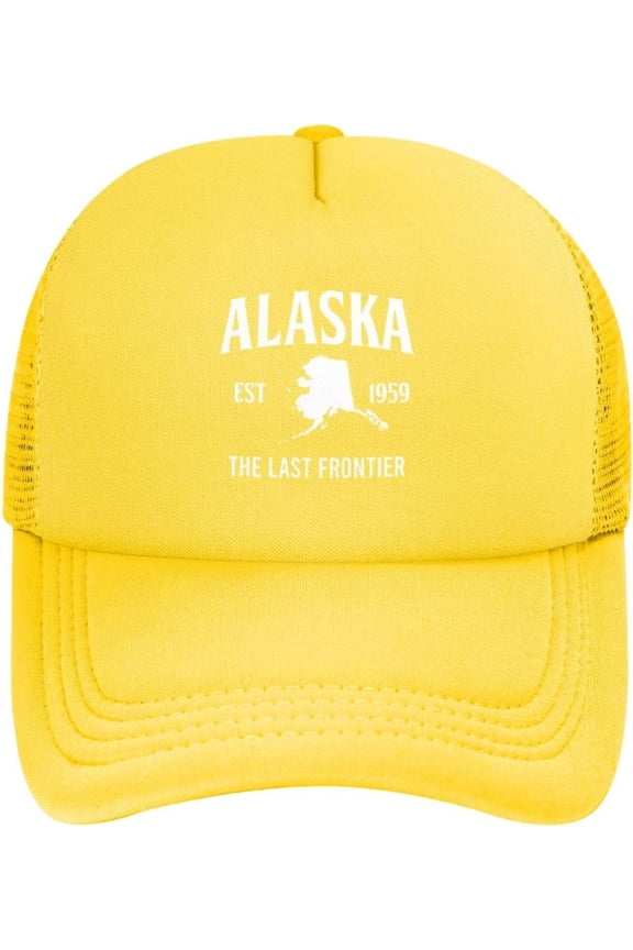 Alaska The Last Frontier Baseball Cap Adjustable Classic Vintage Low Profile Washed Polyester Dad Hat for Men
