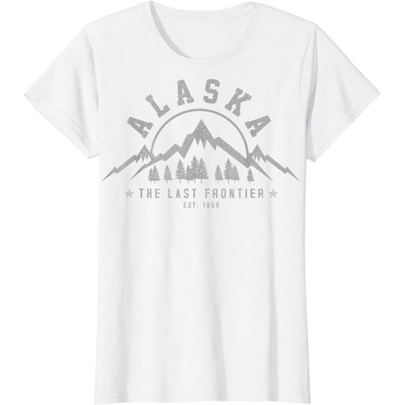 Alaska The Last Frontier Est. 1959 Mountains Nature Gift T-Shirt