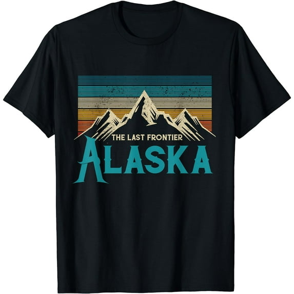 Alaska The Last Frontier Vintage Mountains Nature Gift T-Shirt
