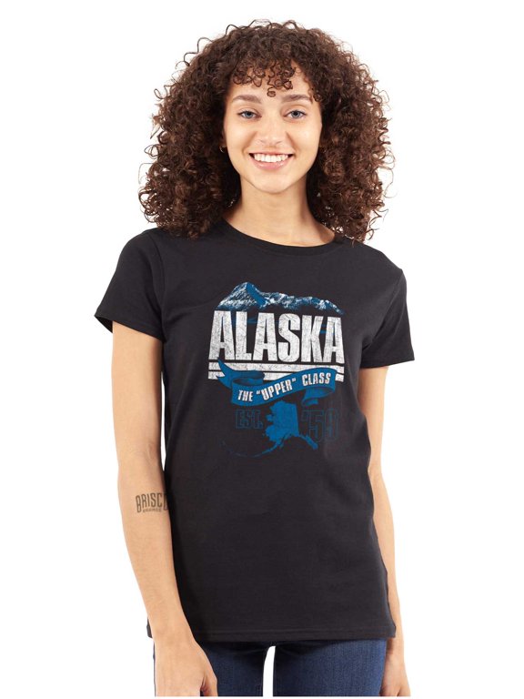 Alaska The Upper Class Hilarious Womens Slim Fit Graphic Tee Brisco Brands M