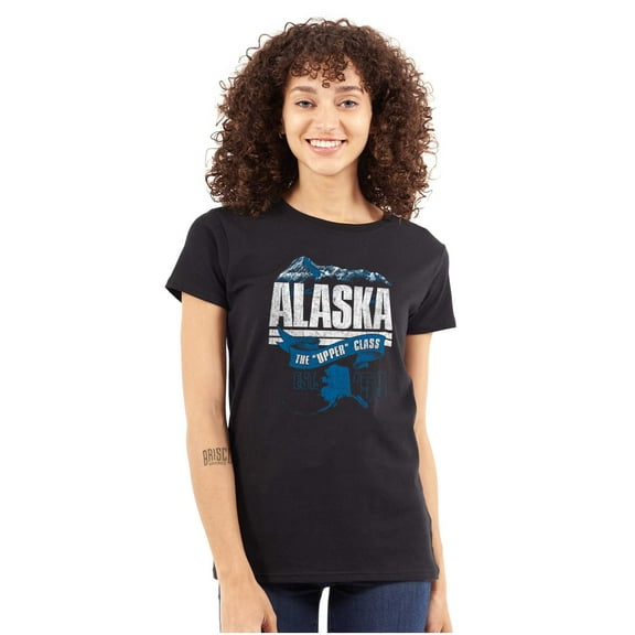 Alaska The Upper Class Hilarious Womens Slim Fit Graphic Tee Brisco Brands S