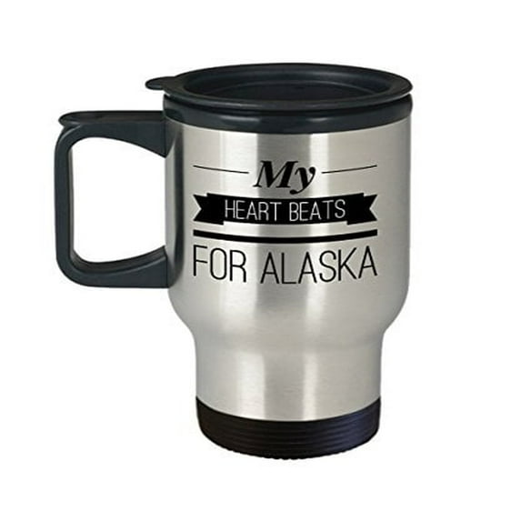 Alaska Travel Mug - 14oz Stainless Steel Cup for Coffee Lovers - USA Gift