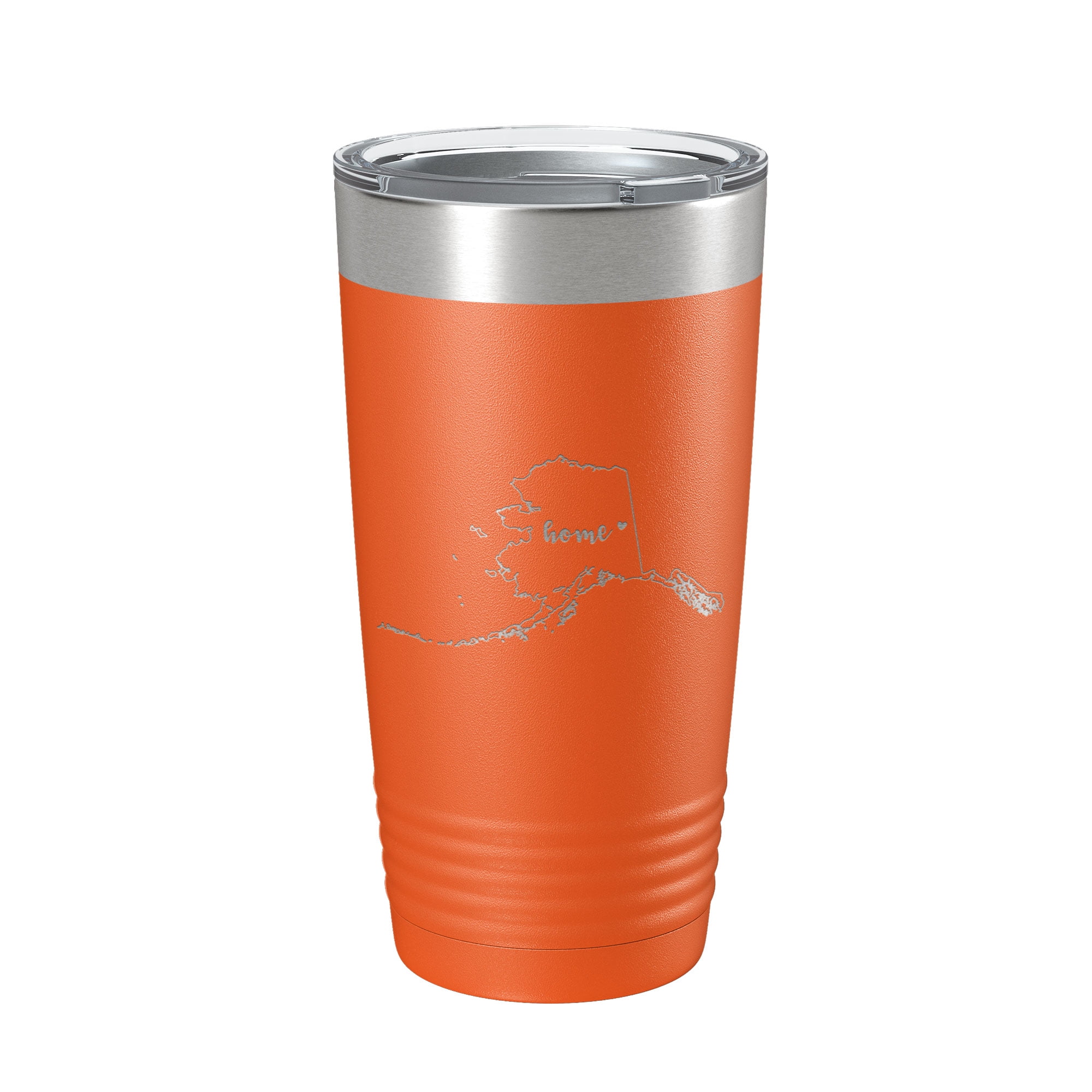 Alaska Tumbler Home State Travel Mug Insulated Laser Engraved Map Coffee Cup  20 oz Coral - Walmart.com