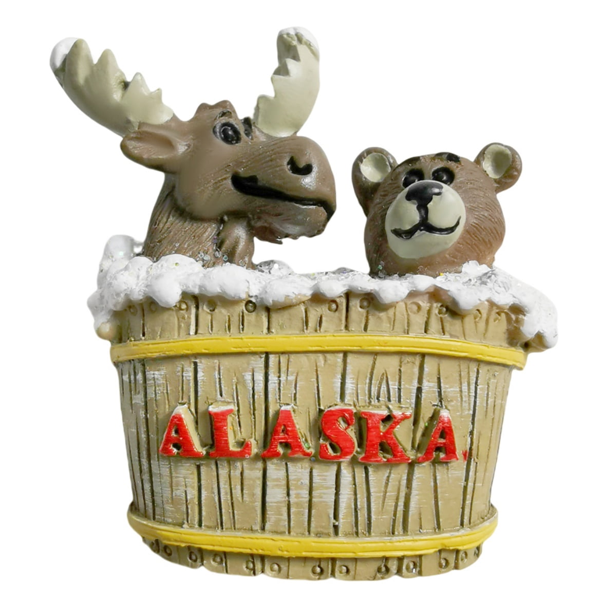 3D Moose Alaska USA Refrigerator Magnet - Handmade Resin Souvenir Gift & Kitchen Decor (7.5x7.6 Cm)