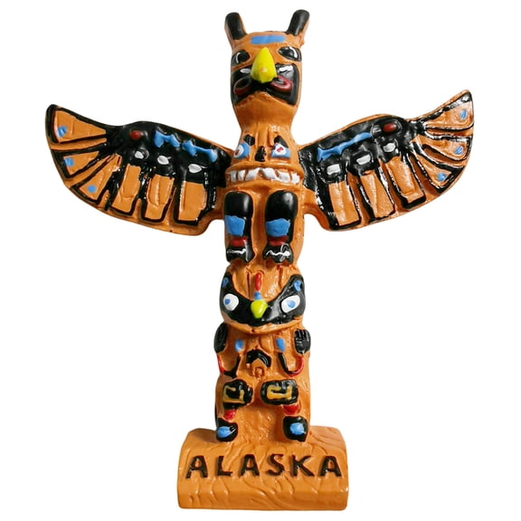 Alaska USA 3D Fridge Magnet Souvenir Gift,Resin Handmade Refrigerator Magnet Home Decoration Collection