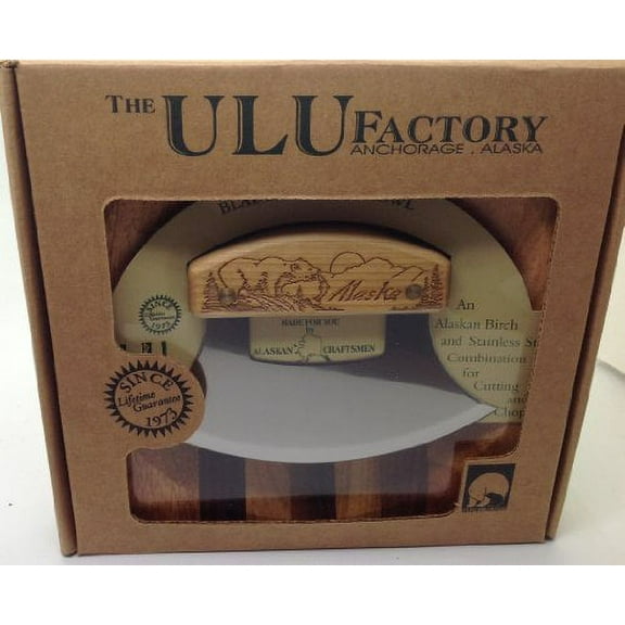 Alaska Ulu Knife and Chopping Bowl Set ULU Cutlery Boxed Set Bear