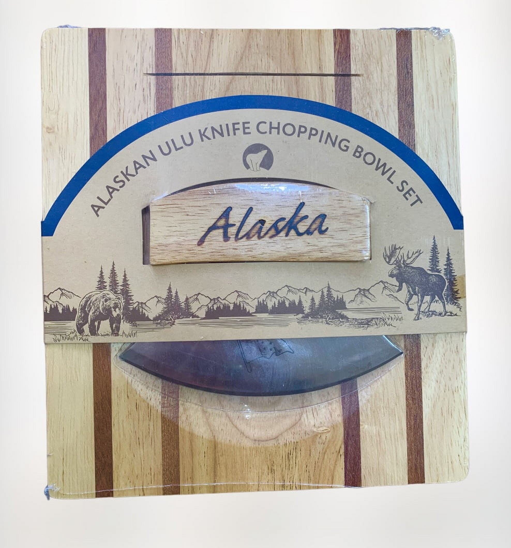 Alaska Ulu Knife and Chopping Bowl Set