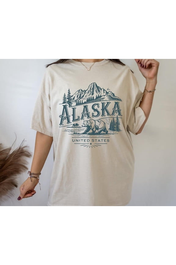 Alaska Vacation Cruise State Retro Vibes Alaska Travel Souvenir T-Shirt, Vintage T-Shirt