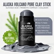 Alaska Volcano Pore Clay Stick - Deep Pore Cleansing with Volcanic Clay & Charcoal - Blackhead Removal & Gentle Exfoliating Face Mask, 1.41 oz