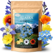 Created By Nature Alaska Wildflower Seed Mix, 15 Flower Varieties, 53,000 Seeds