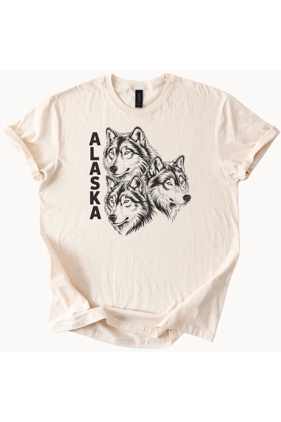 Alaska Wolf Pack Tee Three Wolves Graphic Shirt