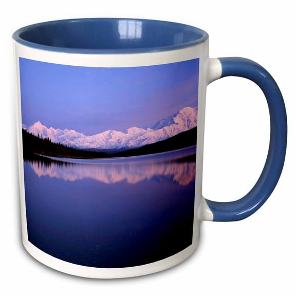 3drose, Alaska, Wonder Lake, Mount Mckinley, Denali Np - Us02 Gre0017 - Gerry Reynolds, 11oz Two-tone Blue Mug