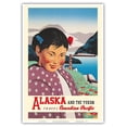thumbnail image 1 of Alaska - and the Yukon - Canadian Pacific Steamships - Vintage Ocean Liner Travel Poster c.1936 - Master Art Print (Unframed) 13in x 19in, 1 of 4