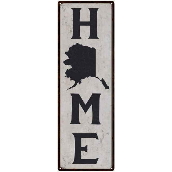 Alaska is My Home Vintage Chic Wall Decor 6x18 Metal Sign 106180025002