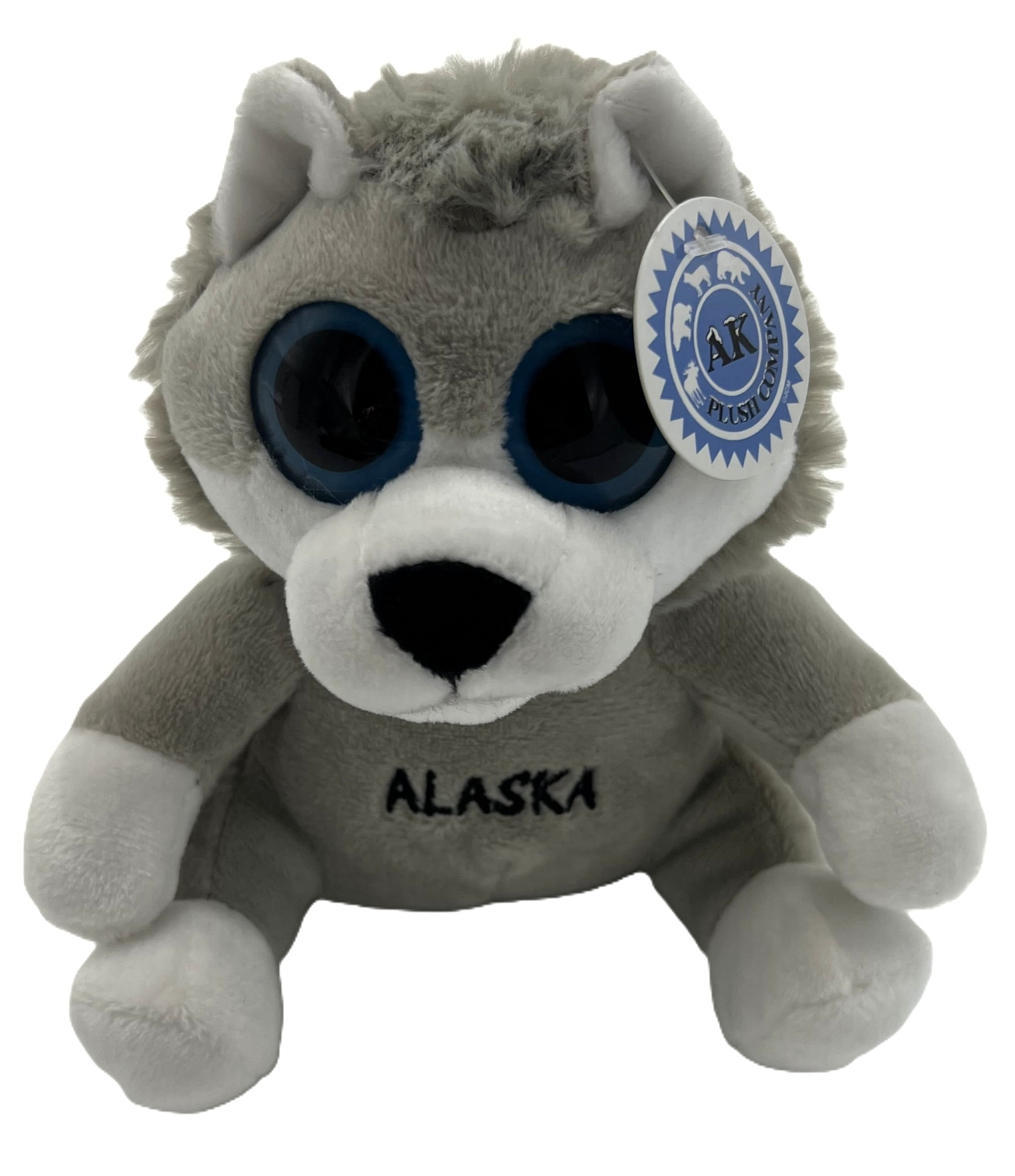 Alaskagift Ak Big Eye Wolf Plush 6 Inch