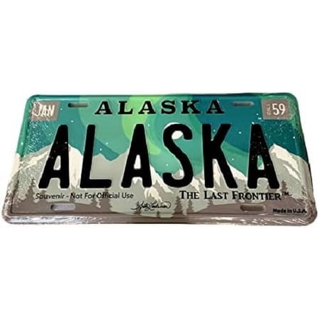 Alaskagift Ak License Plate Aurora