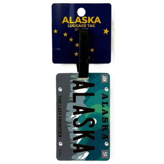 Alaskagift Ak Luggage Tag Aurora Plate