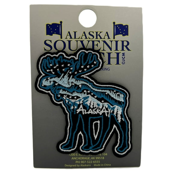 Alaskagift Ak Patch Northern Lights Moose