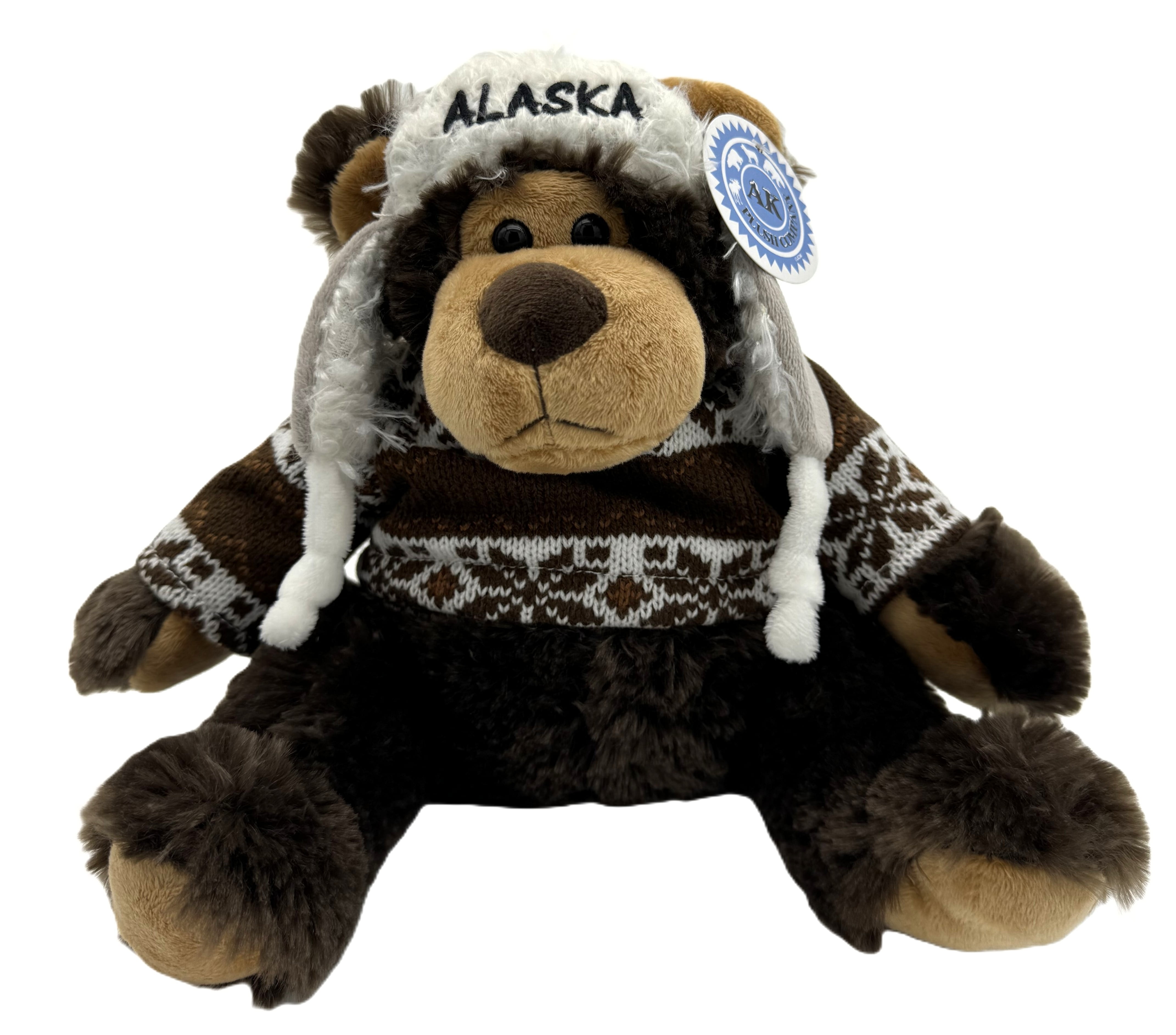 Alaskagift Grizzly Bear With Sweater 9 Inch