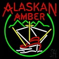 thumbnail image 1 of Alaskan Amber Logo LED Neon Sign 24 x 24 - inches, Clear Edge Cut Acrylic Backing, with Dimmer - Bright and Premium built indoor LED Neon Sign for Bar decor., 1 of 7