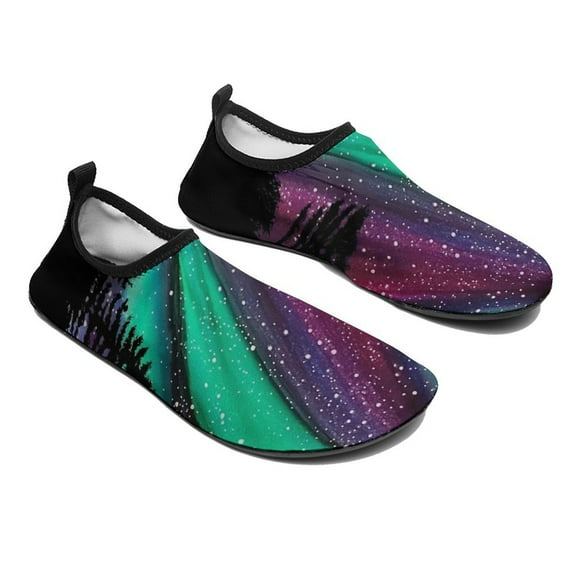 Alaskan Aurora Aurora Borealis Northern Lights Water Shoes Beach Slip-on Shoes for Men Women Swim Pool Yoga Surfing Sneakers Quick-Dry Sports Barefoot Shoes
