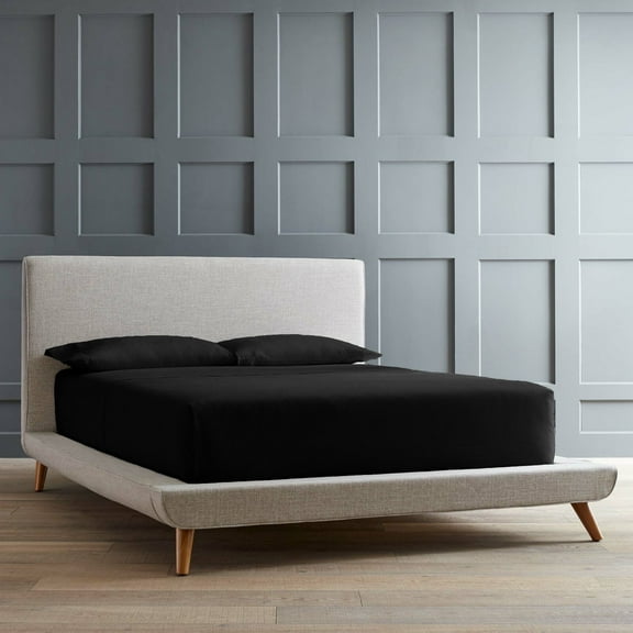 Alaskan King - 108" x 108" Size Microfiber Bed Sheets Luxury 1800 Thread Count Brushed Microfiber Sheet Set Super Soft & Silky Feel 18 Inch Deep Pocket - Alaskan King, Black