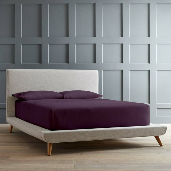 Alaskan King - 108" x 108" Size Microfiber Bed Sheets Luxury 1800 Thread Count Brushed Microfiber Sheet Set Super Soft & Silky Feel 30 Inch Deep Pocket - Alaskan King, Plum