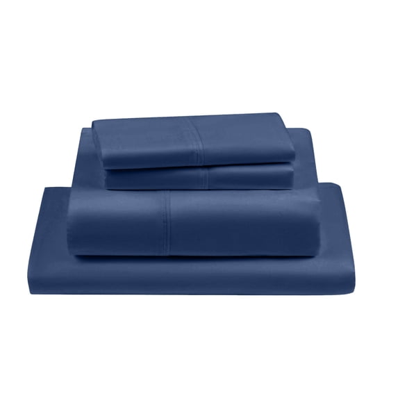 Alaskan King 4-PC Sheet Set 600-TC 100% Egyptian Cotton, 25 inch Deep Pockets - Mediterranean Blue