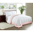 thumbnail image 1 of Alaskan King Comforter Dual Tone Blush 300 GSM Plush Siliconized Microfiber Fill Duvet Insert With 1000 Thread Count Egyptian Cotton Shell Fluffy with Piping & Pillowcases, 1 of 8