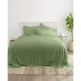 thumbnail image 1 of Alaskan King Size Flat Sheet Only - 700-Thread-Count Pure Egyptian Cotton Single Oversized Flat Sheet, 700TC Soft Breathabel Sateen Weave - Sage Color, 1 of 6