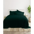thumbnail image 1 of Alaskan King Size Flat Sheet Only - 700-Thread-Count Pure Egyptian Cotton Single Oversized Flat Sheet, 700TC Soft Breathabel Sateen Weave - Teal Blue Color, 1 of 6