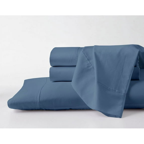 Alaskan King Size Giza Sheets - Premium 600-Thread-Count Soft 100% Pure Giza Egyptian Cotton 4PC Bed Sheet Set, 21" Inches Deep Pockets - Mediterranean Blue