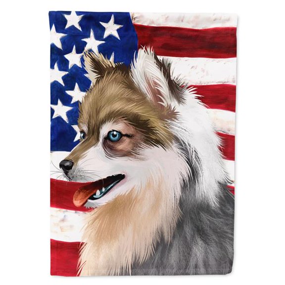Alaskan Klee Kai American Canvas House Flag - 28 x 0.01 x 40 in.