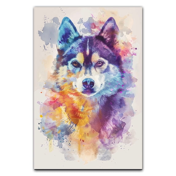 Alaskan Klee Kai Dog Art Print Poster, Wall art Painting Decor Alaskan Klee Kai Dog Decor Artwork For Bedroom Living Room Bathroom Decor