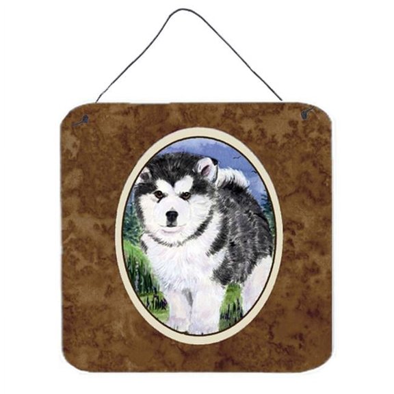 Alaskan Malamute Aluminium Metal Wall Or Door Hanging Prints - 6 x 6 In.