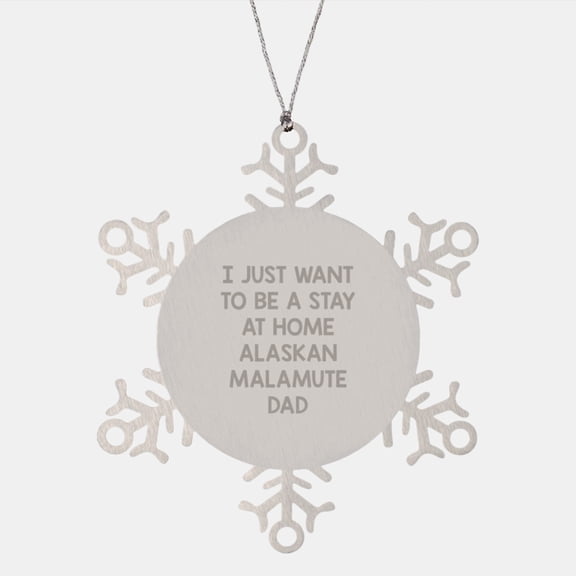 Alaskan Malamute Dog Snowflake Ornament Gifts for Men from Family on Christmas Day