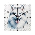 thumbnail image 1 of Alaskan Malamute Dog Wall Clock Battery Operated Silent Non-Ticking Bedroom Office Kitchen Home School Decor 7.8"(Black), 1 of 10