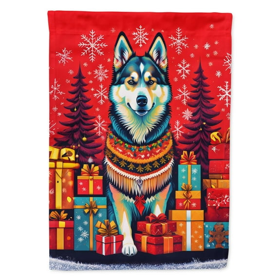 Alaskan Malamute Holiday Christmas Garden Flag 11.25 in x 15.5 in