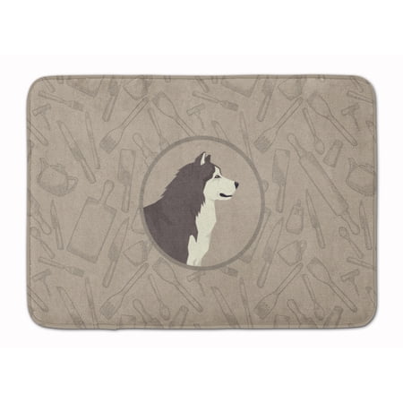 Alaskan Malamute In the Kitchen Machine Washable Memory Foam Mat