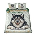 thumbnail image 1 of Alaskan Malamute Mother Book Lover Living That Dog Mom Life Happy Mother's Day Quilt Bedding Set Alaska Mal Dog Lovers Gifts 1 Blanket Bed Cover 2 Pillowcases - 03004, 1 of 5