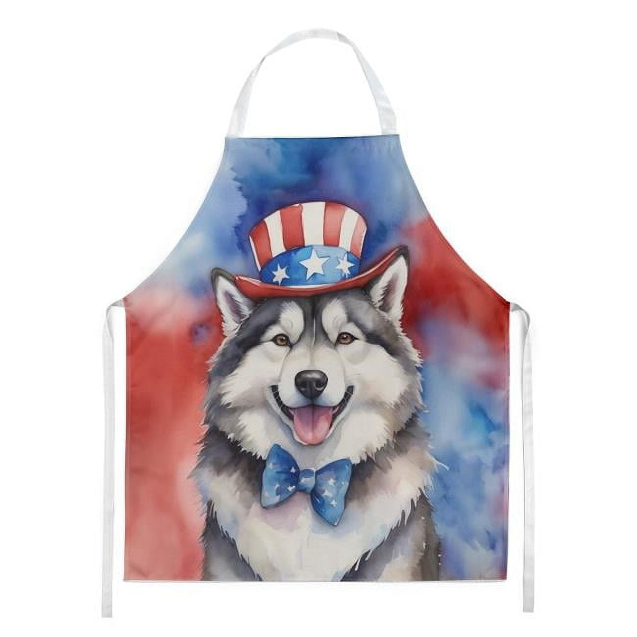 Alaskan Malamute Patriotic American Apron 27 in x 30 in