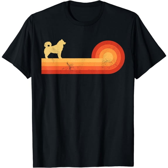 Alaskan Malamute Retro Vintage 60s 70s Sunset Dog Lovers Men T-Shirt