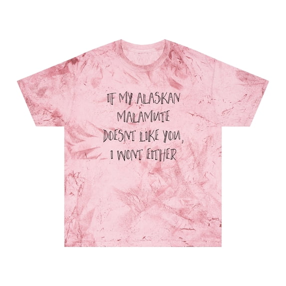 Alaskan Malamute Shirt Gifts Color Blast Tshirt Tee Crew Neck Unisex
