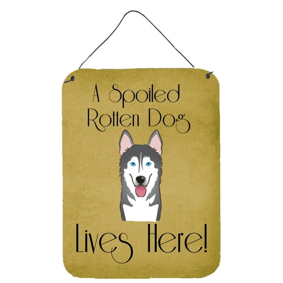 Alaskan Malamute Spoiled Dog Lives Here Wall or Door Hanging Prints
