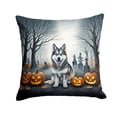 thumbnail image 1 of Alaskan Malamute Spooky Halloween Fabric Decorative Pillow 18 in x 18 in, 1 of 3