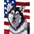 thumbnail image 1 of Alaskan Malamute USA Patriotic American Flag Flag Garden Size, 1 of 1